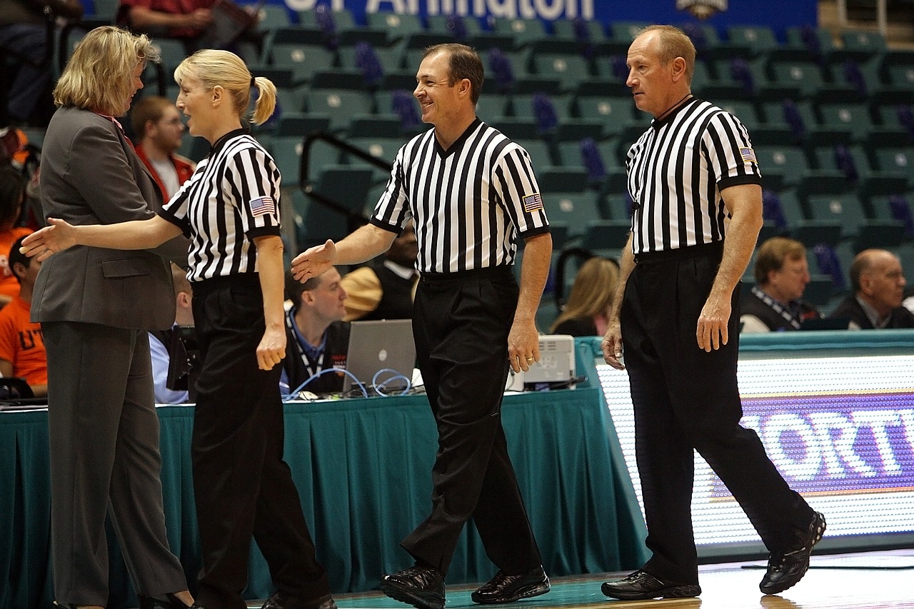 basketball officials referees game free photo