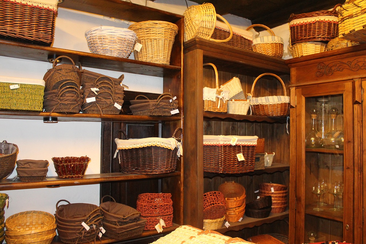 baskets hats weaving free photo