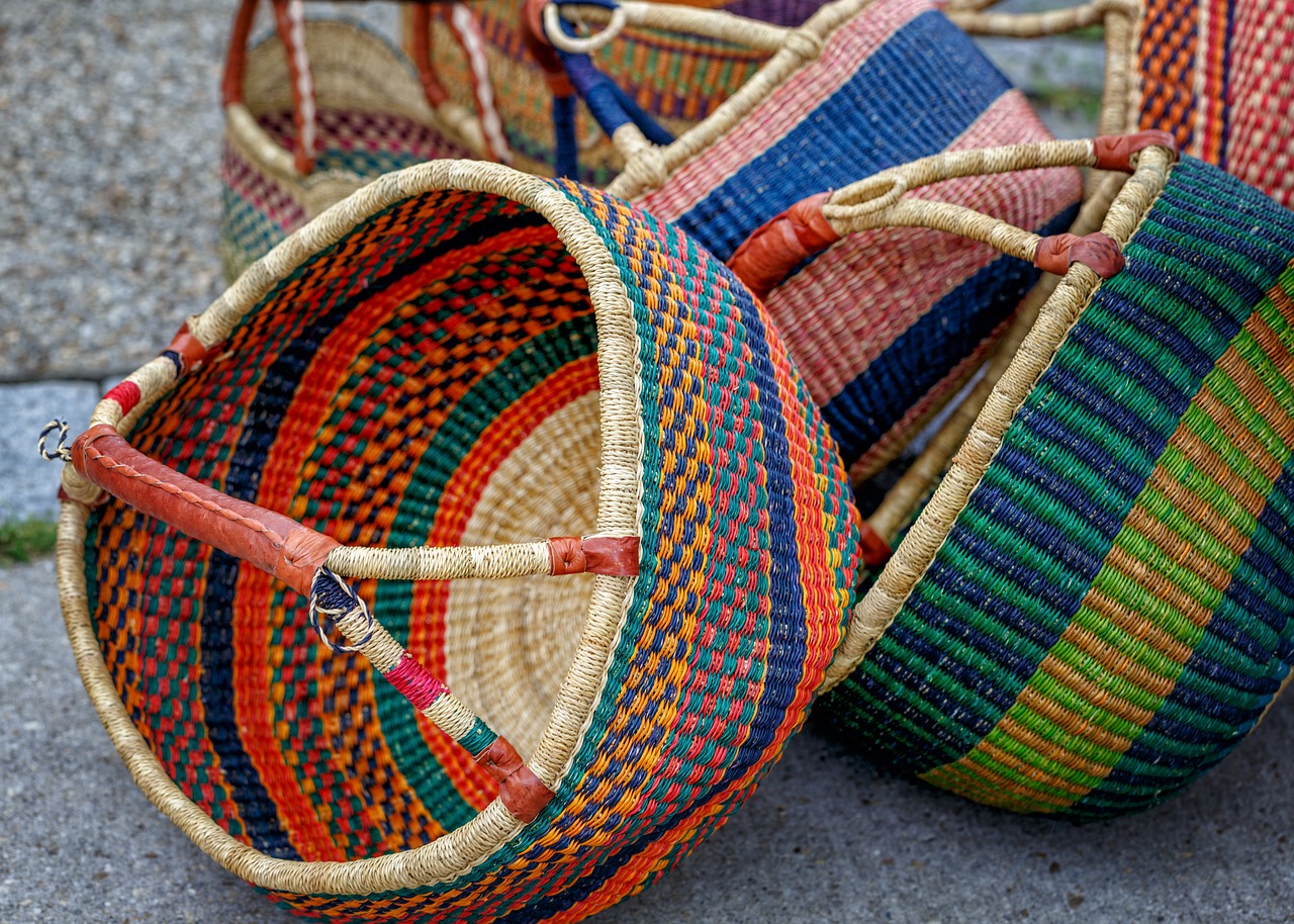 baskets  wicker  woven free photo