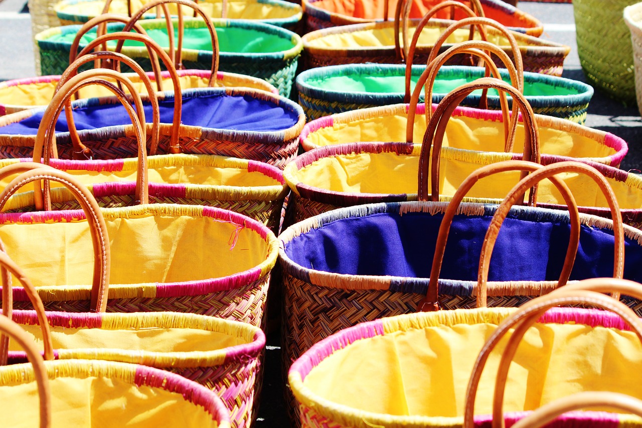 baskets woven wicker free photo