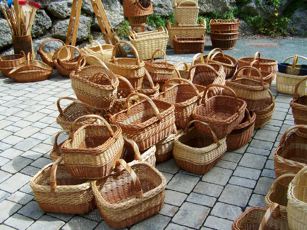 baskets braided handmade product free photo