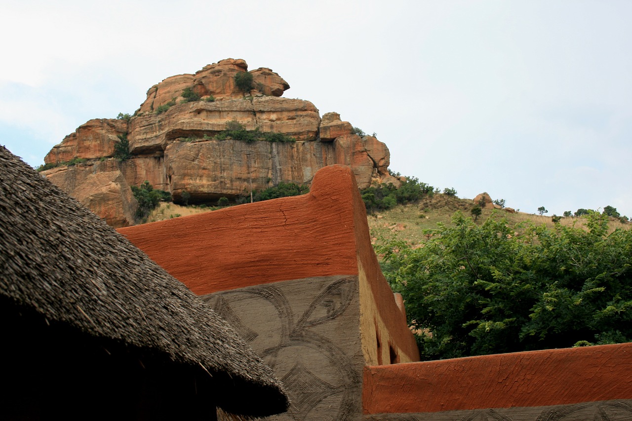 basotho village corner of building adobe free photo