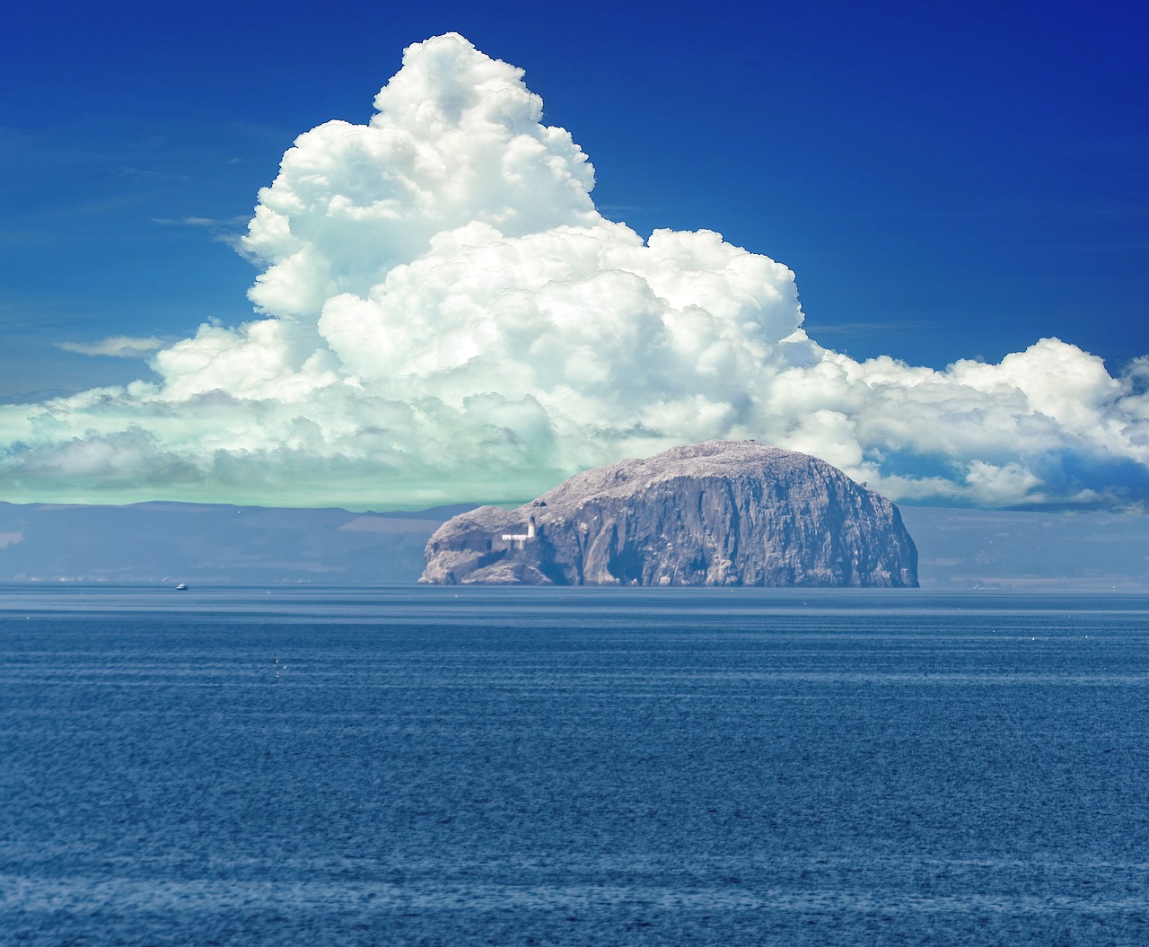 bass rock sea view firth of forth free photo