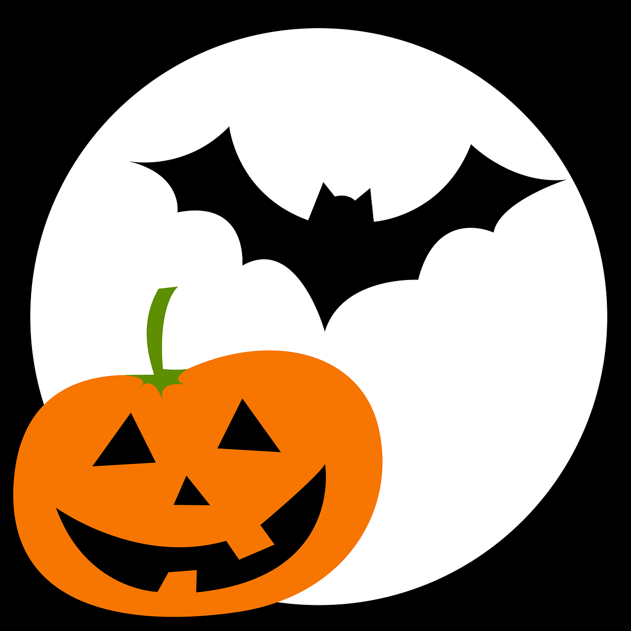 bat pumpkin face free photo