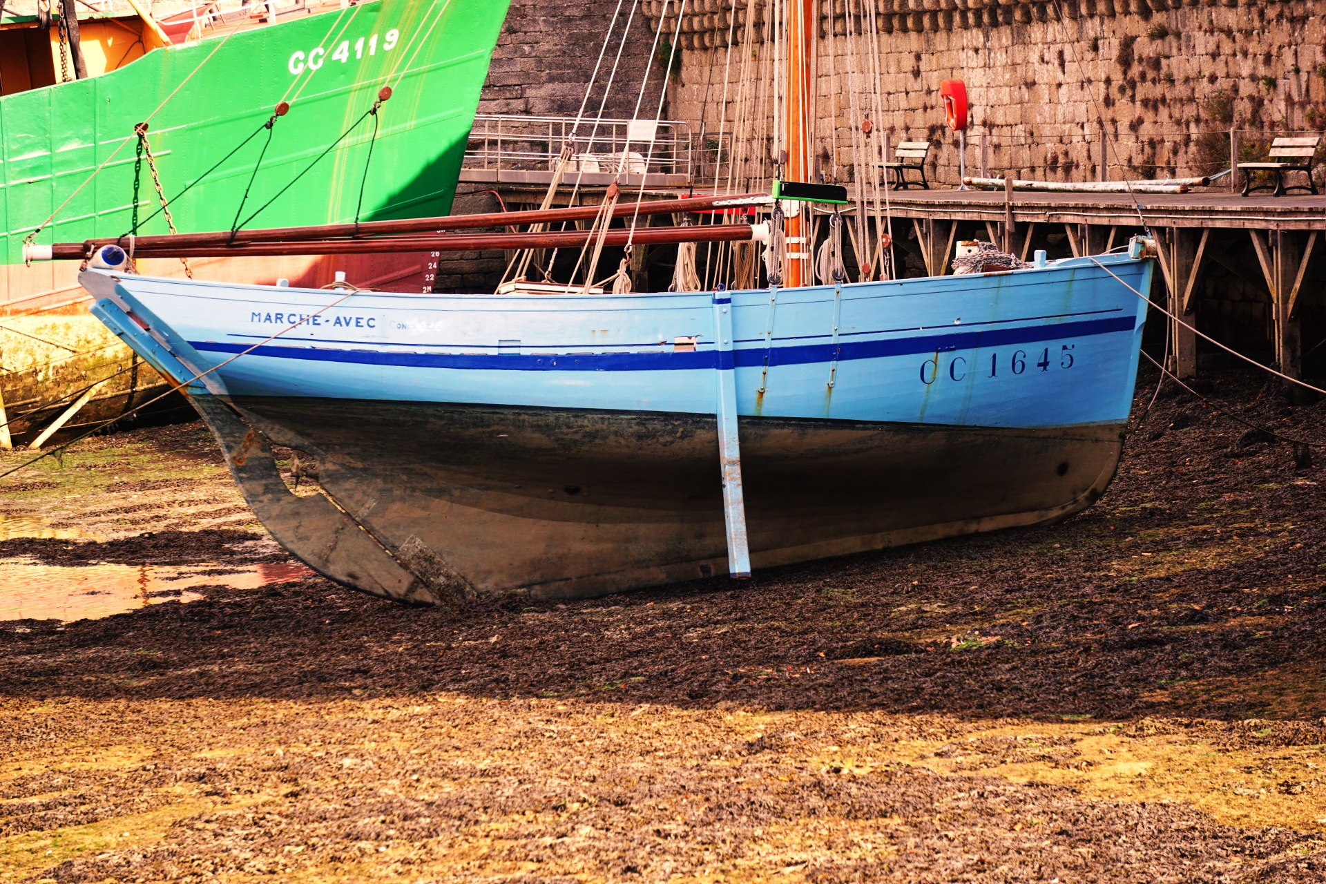 boat fishing wood free photo