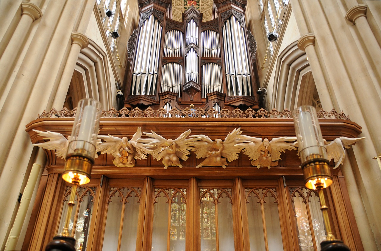 bath abbey organ church free photo