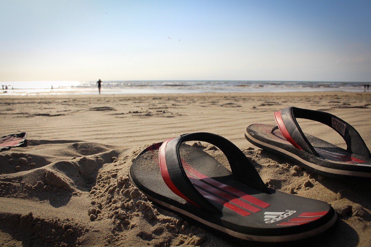 bath slippers flip flops beach free photo