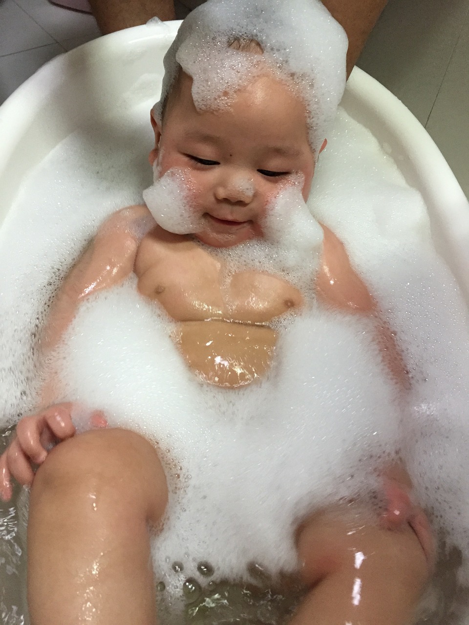 bathe foam baby free photo