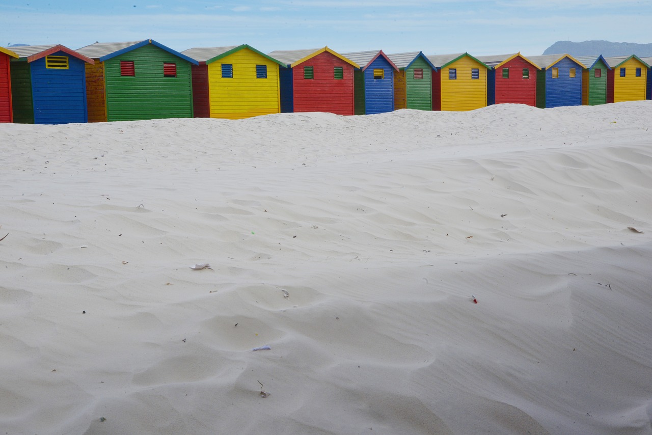 bathhouses south africa muizenberg free photo