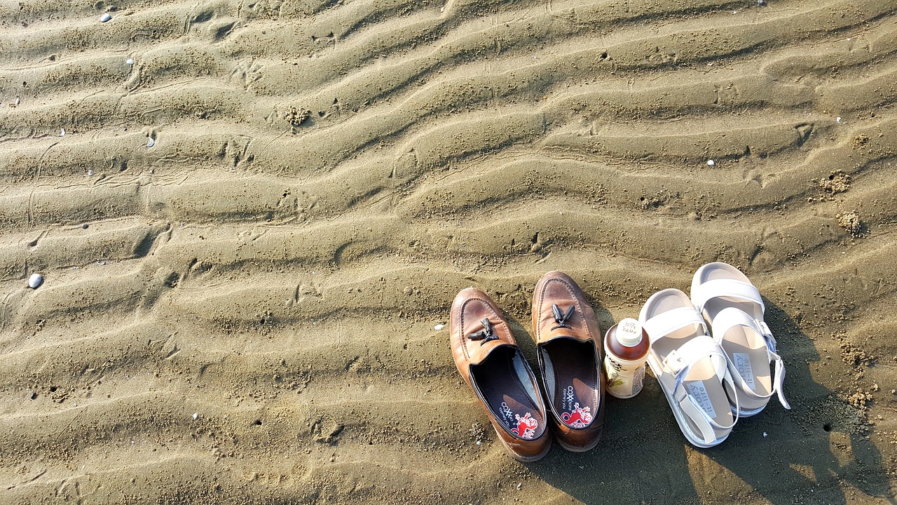 bathing beach sea shoes free photo