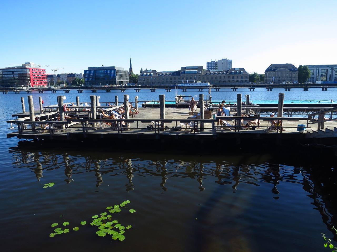 bathing ship berlin outdoor pool free photo