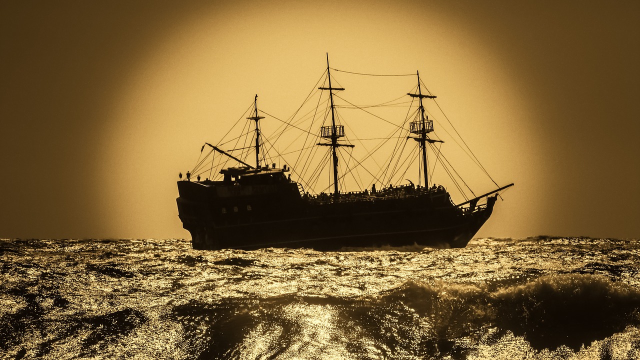 battleship pirate ship sailboat free photo