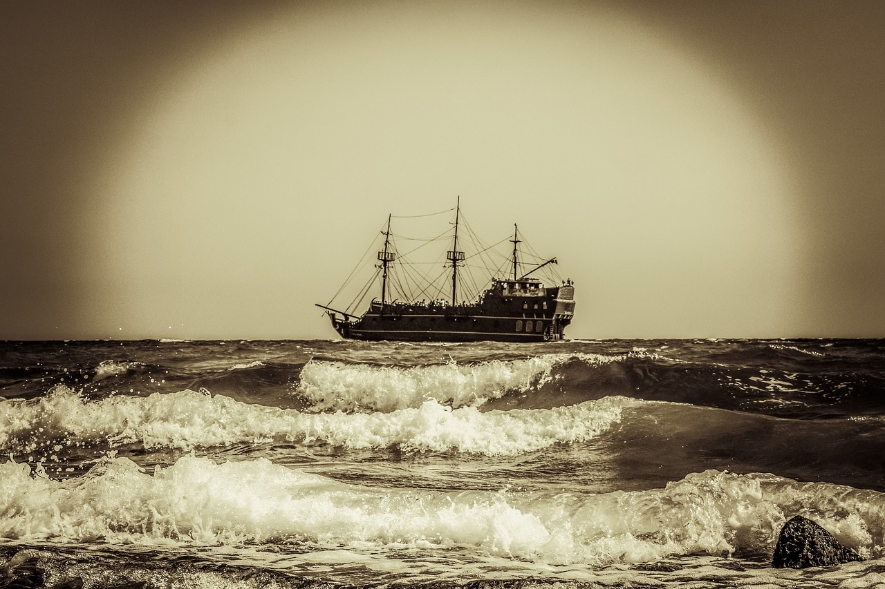 battleship pirate ship sailboat free photo