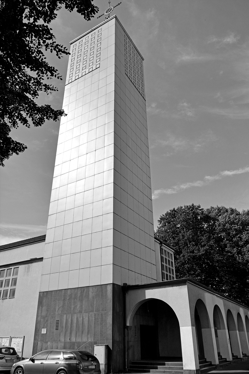 bauhaus church architecture free photo