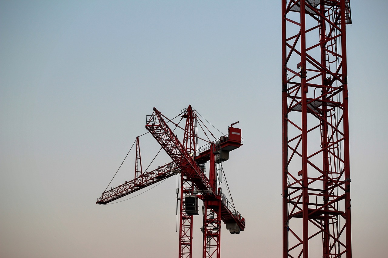 baukran load crane build free photo