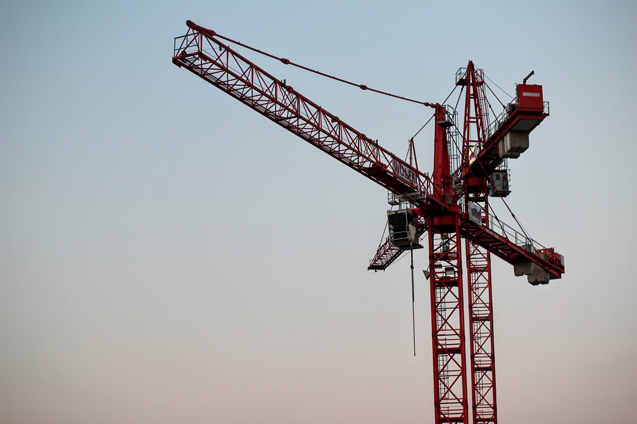 baukran load crane build free photo