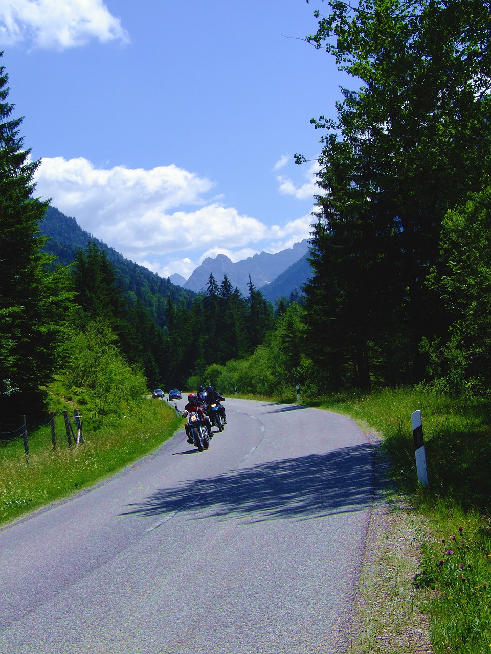 bavaria mountains motorcycles free photo