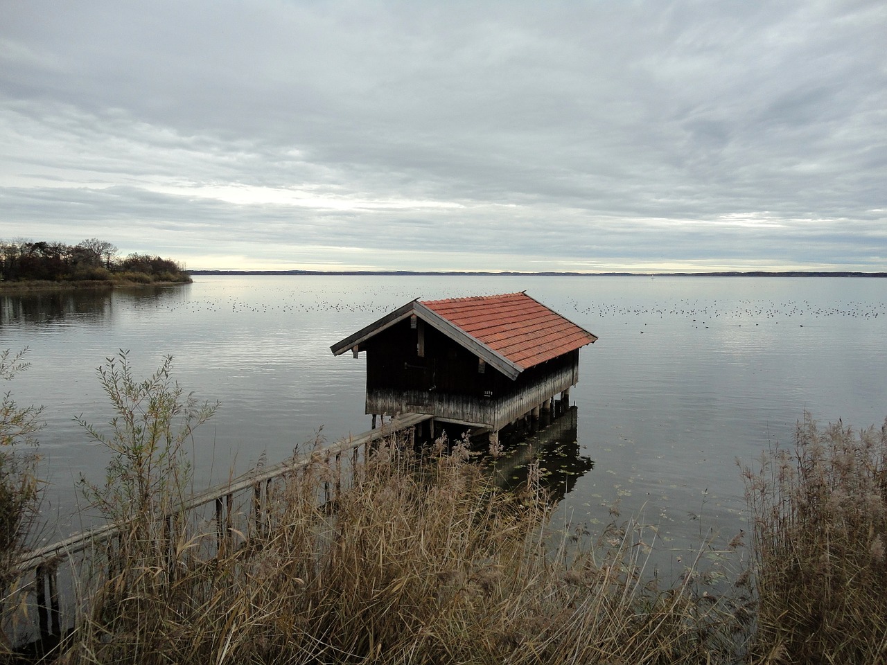 bavaria chiemsee abendstimmung free photo