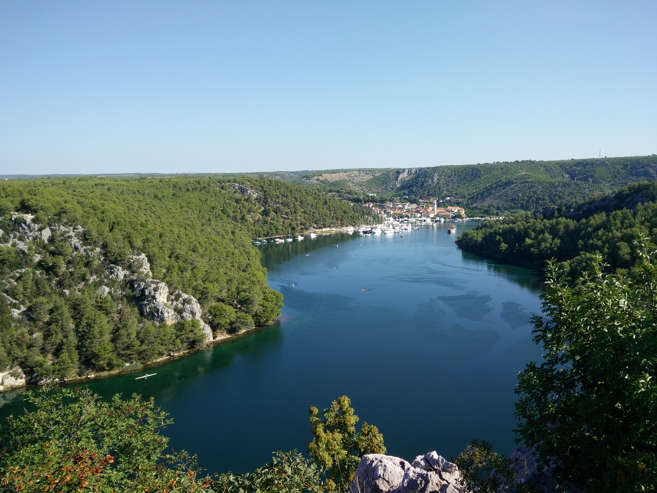 bay city skradin river krka free photo