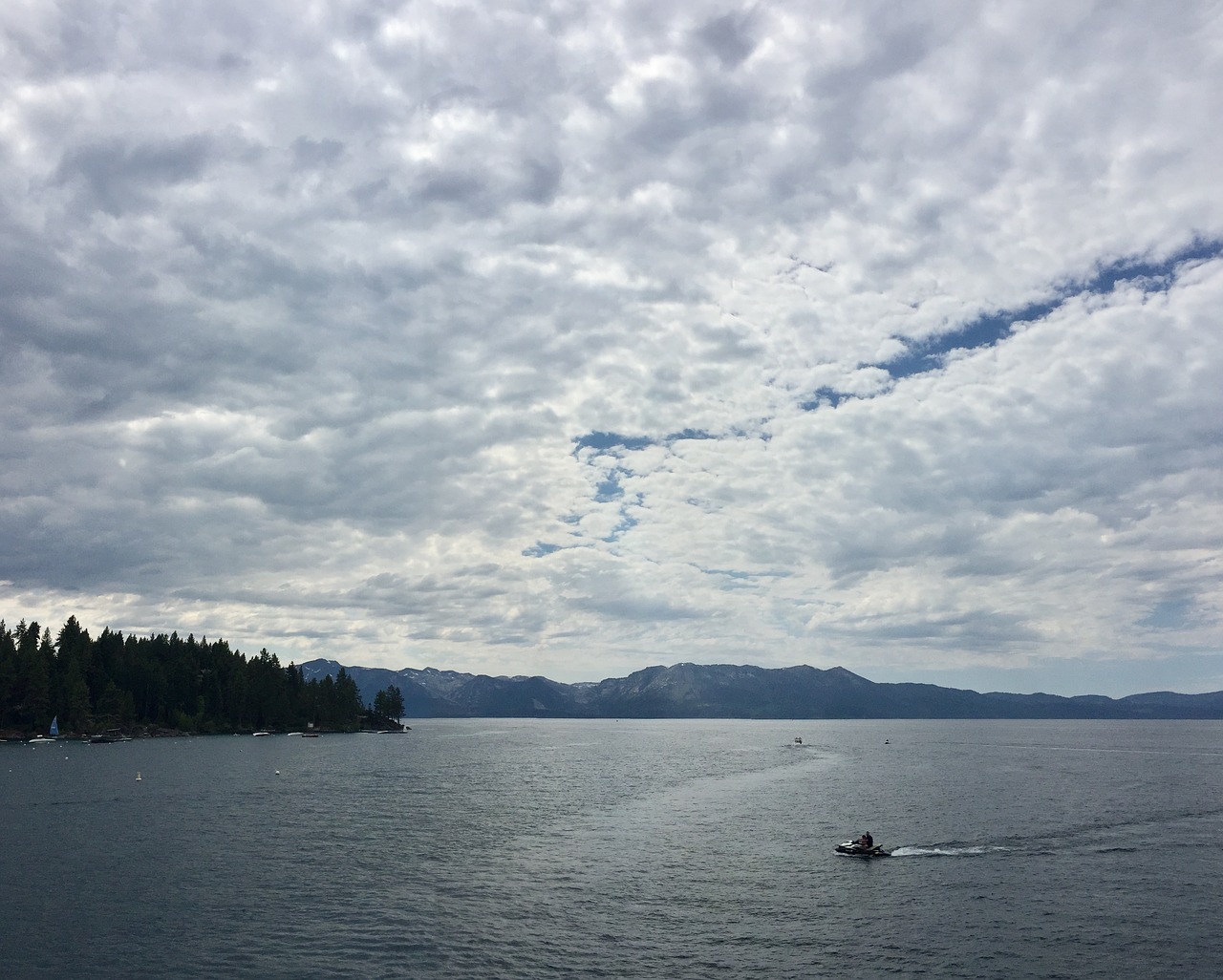 bay island clouds free photo