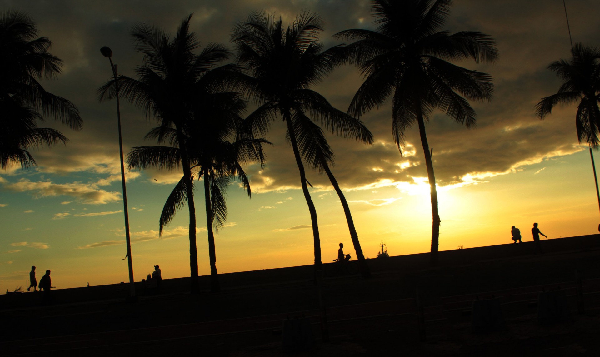 sunset clouds sun free photo