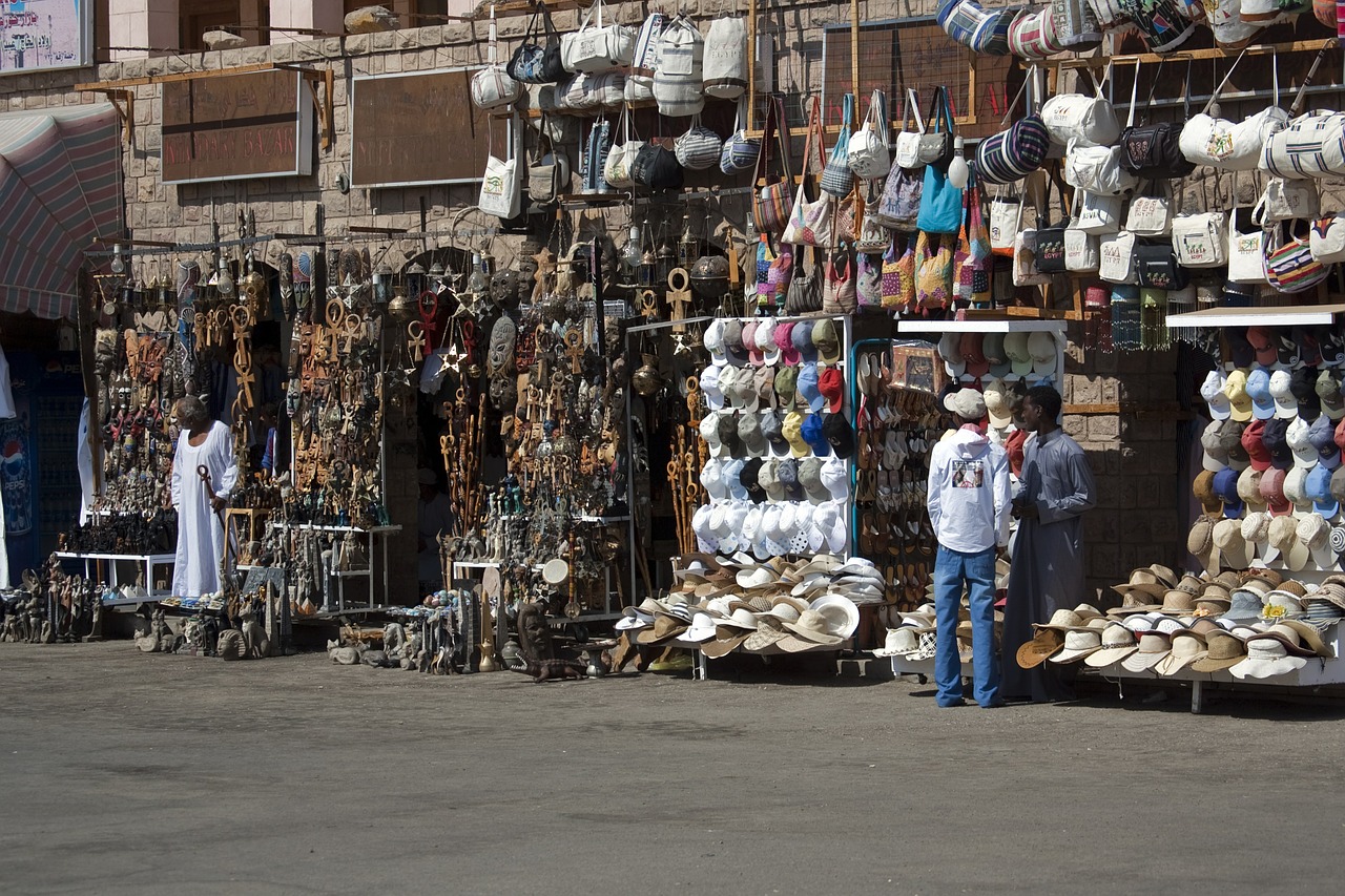 bazaar egypt street market free photo