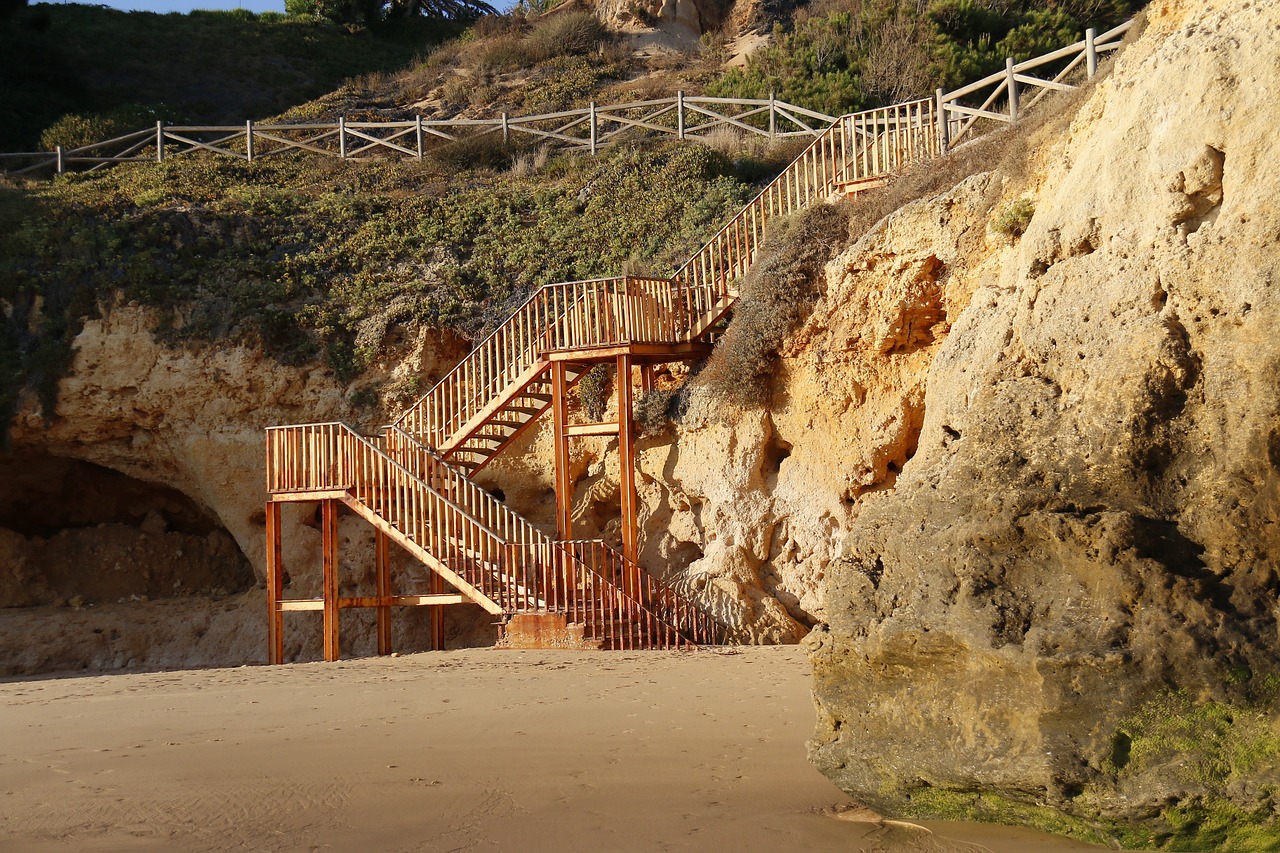 beach stairs costa vicentina free photo