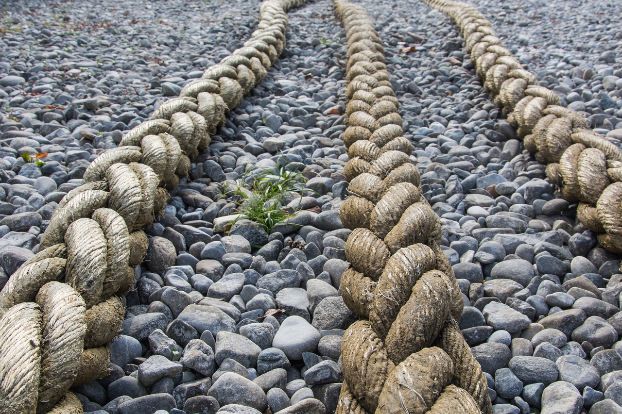 beach stones rope free photo