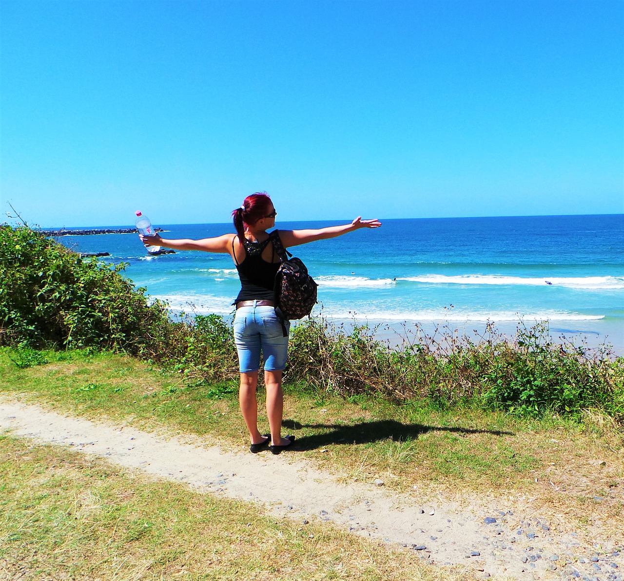 beach sunshine outdoors free photo