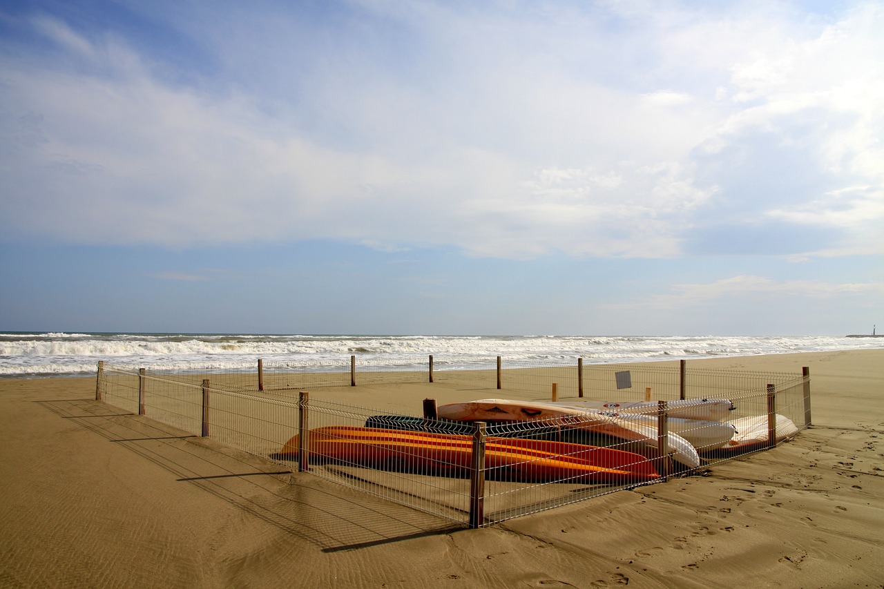 sand beach canoe free photo