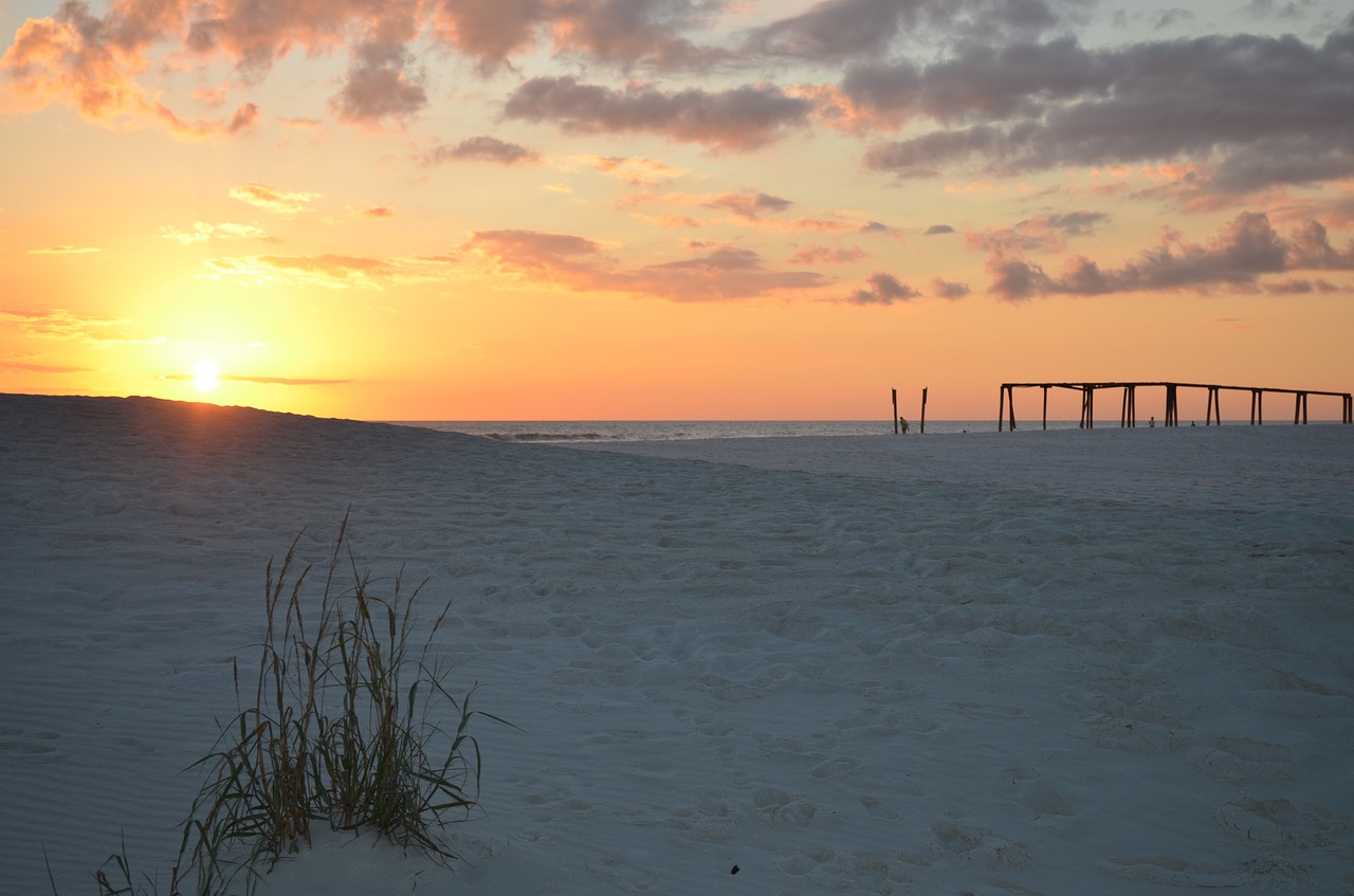 beach pier sand free photo