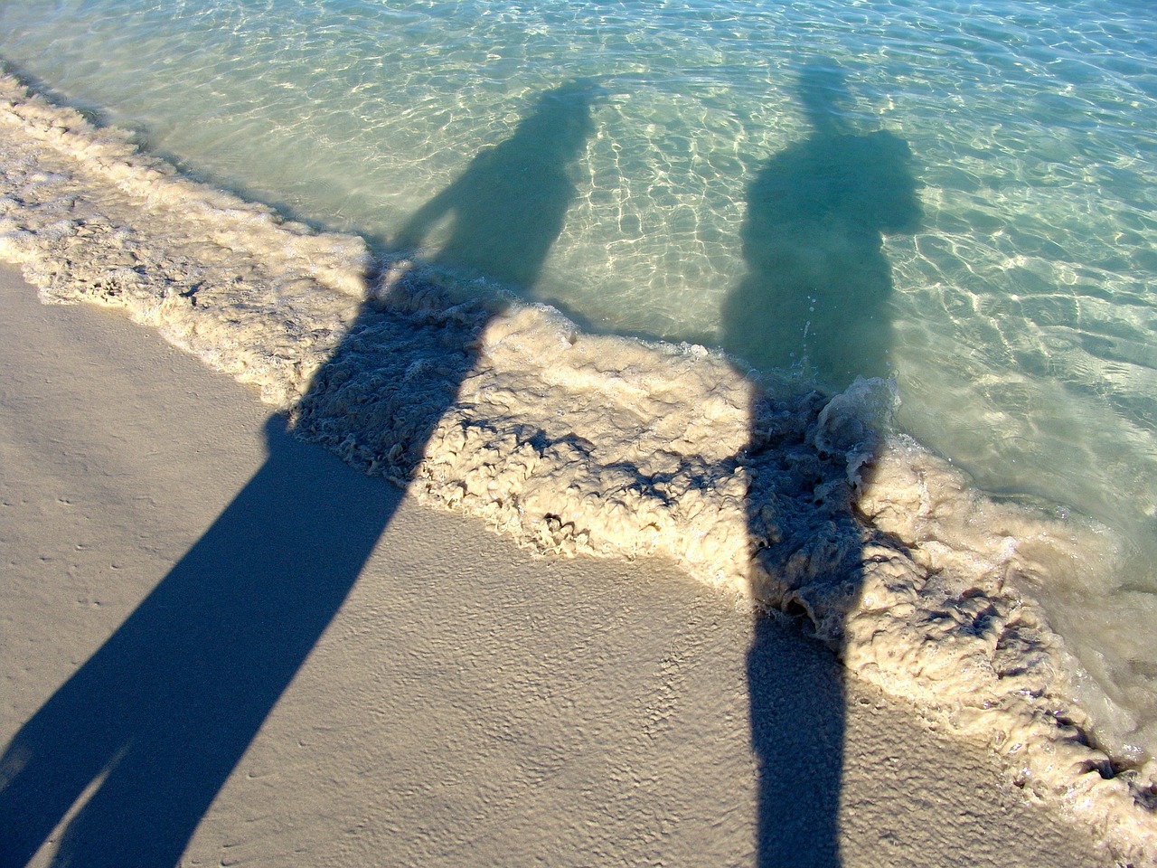 beach sea shadow free photo