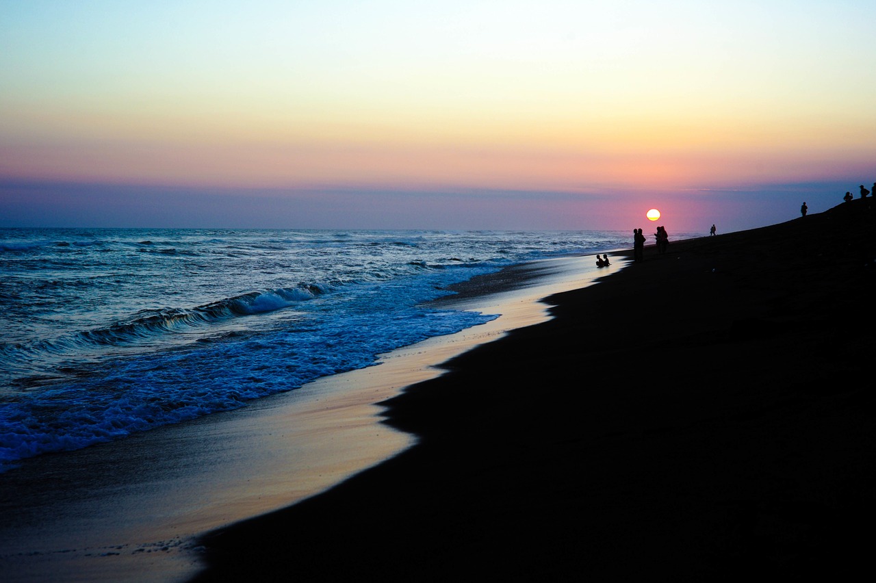 beach sunset sunrise free photo