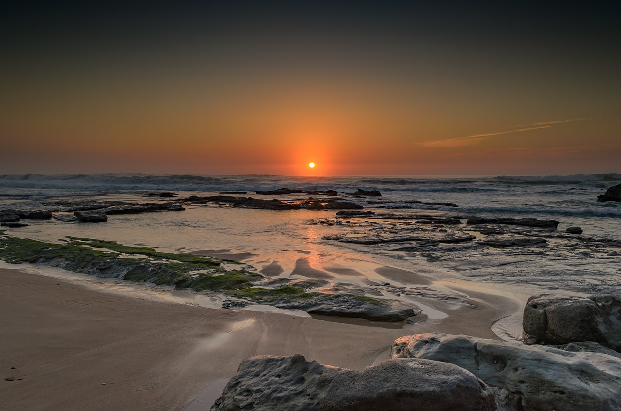 beach sand sunset free photo