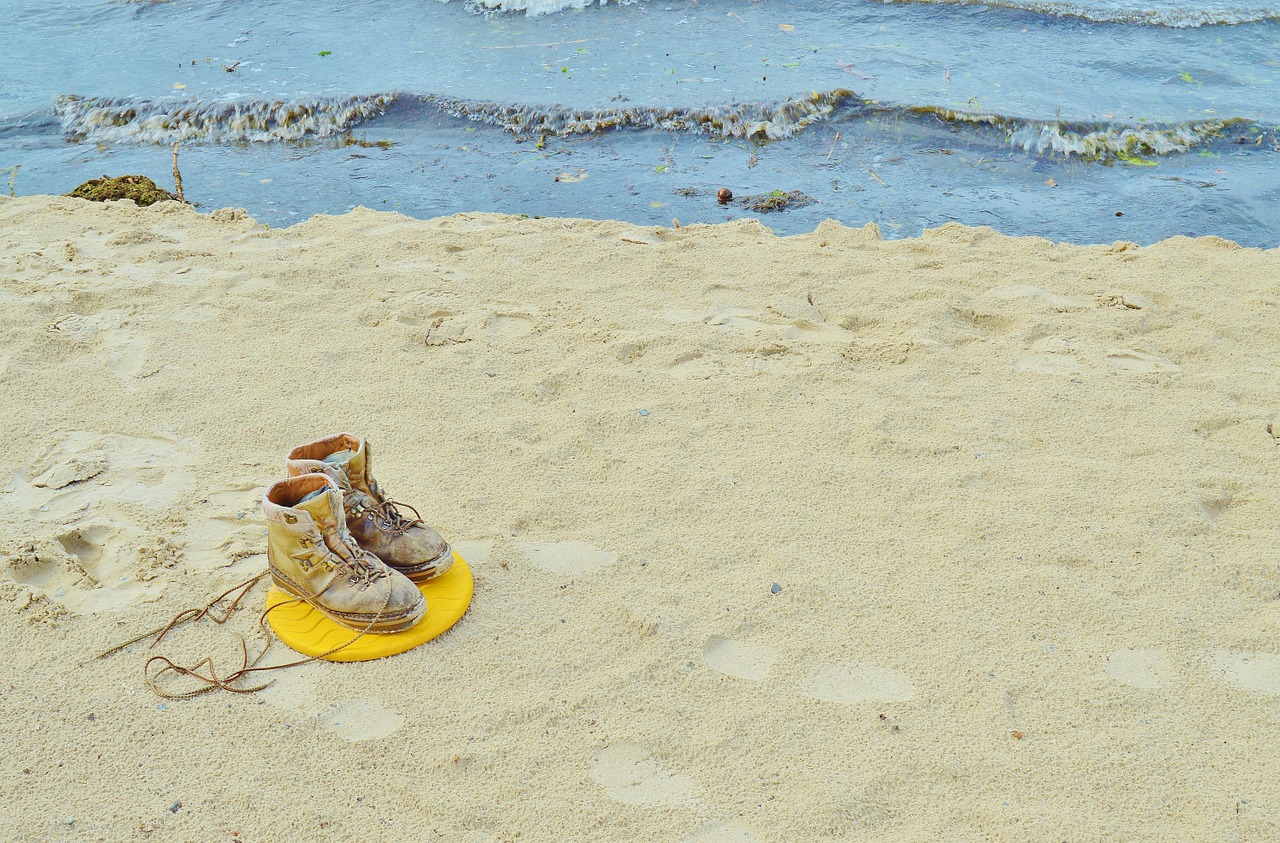 beach sand shoes free photo