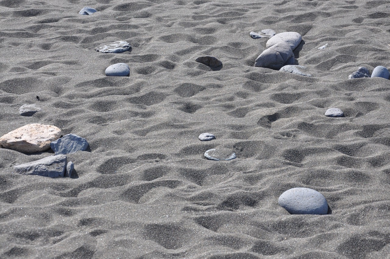 beach stone sand free photo