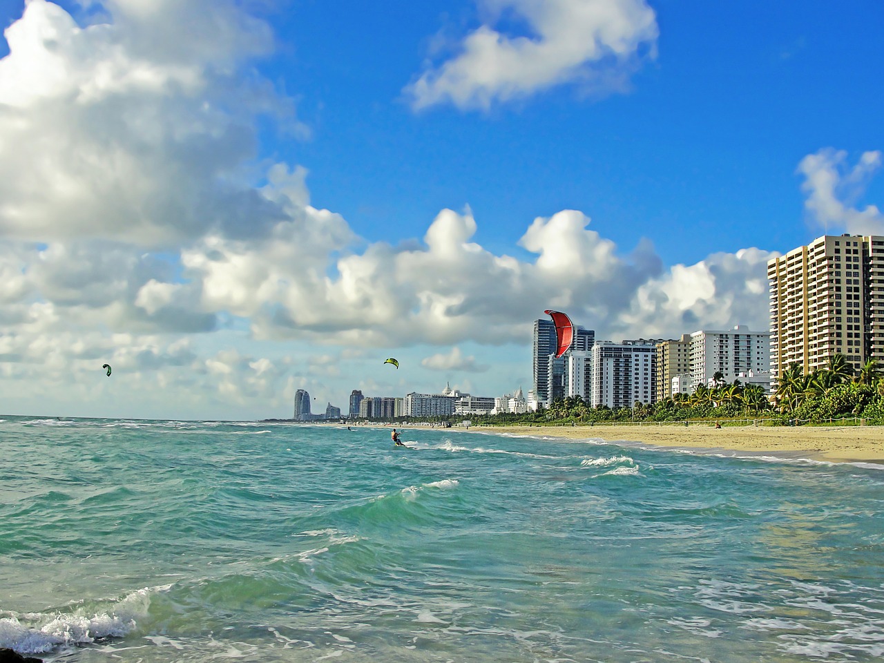 beach water sport miami beach free photo