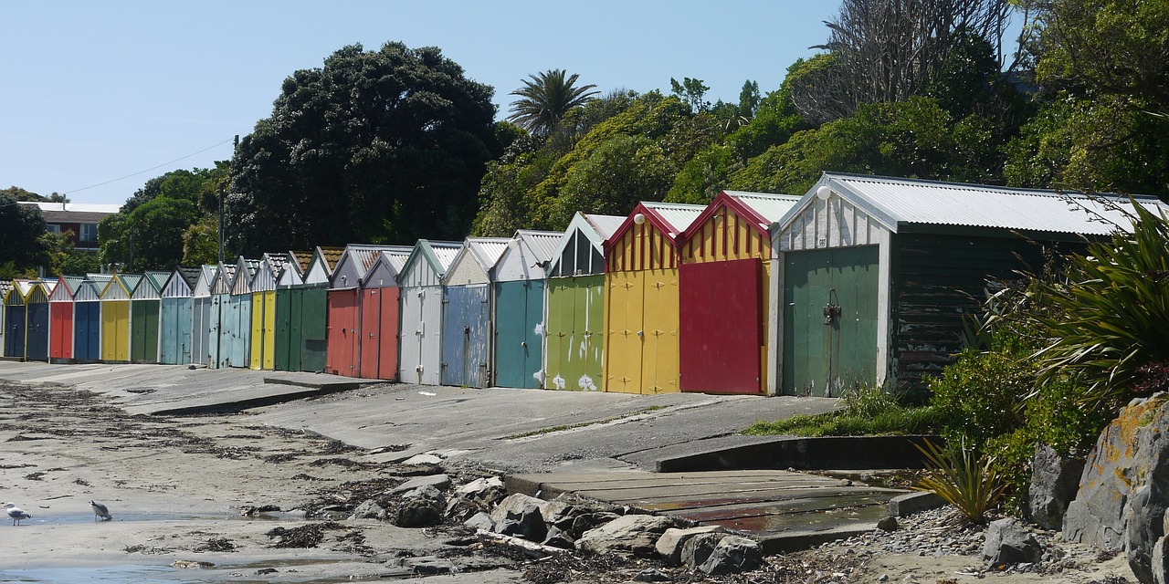 beach beach huts seaview free photo