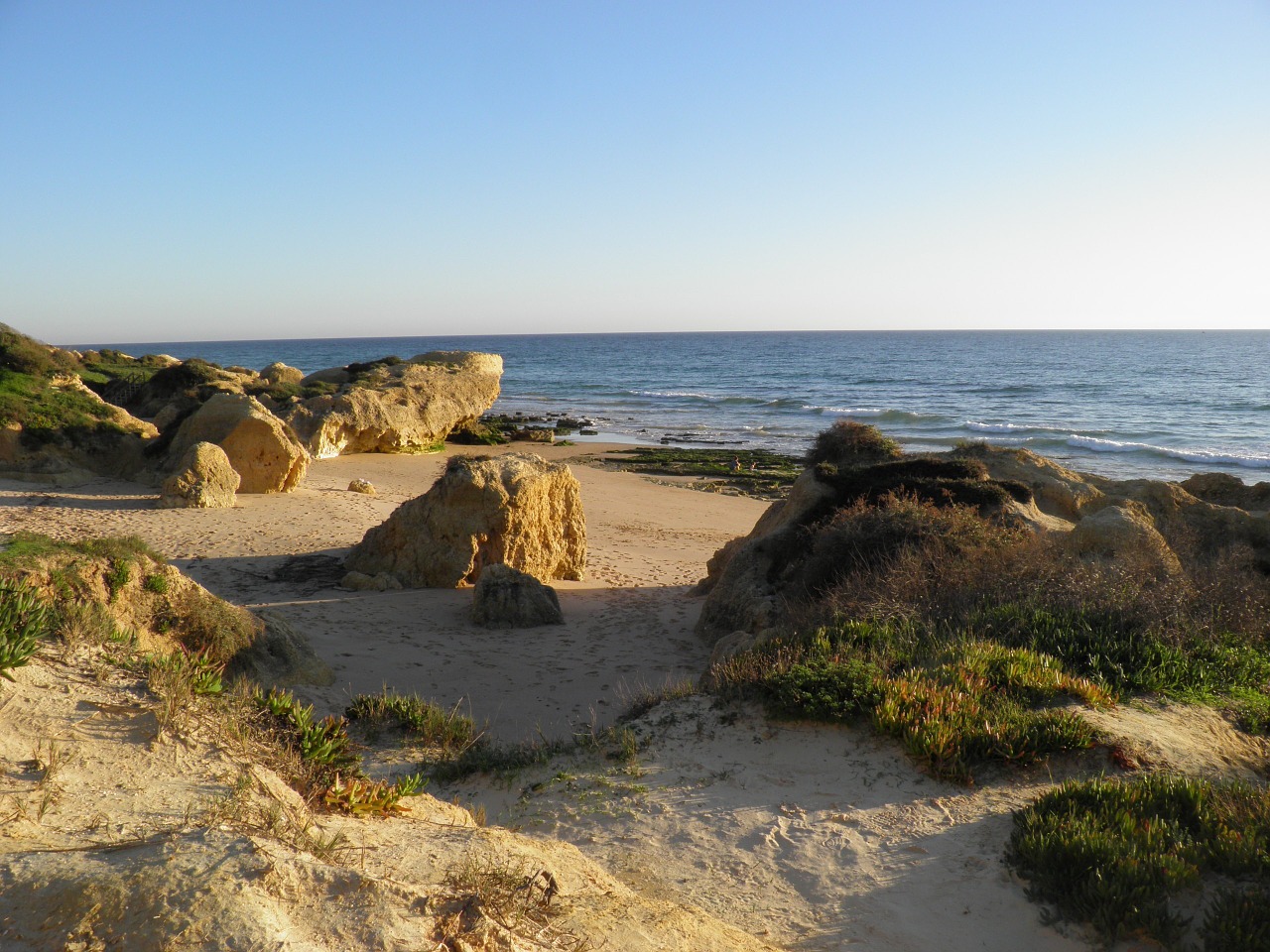 beach rocks portugal free photo