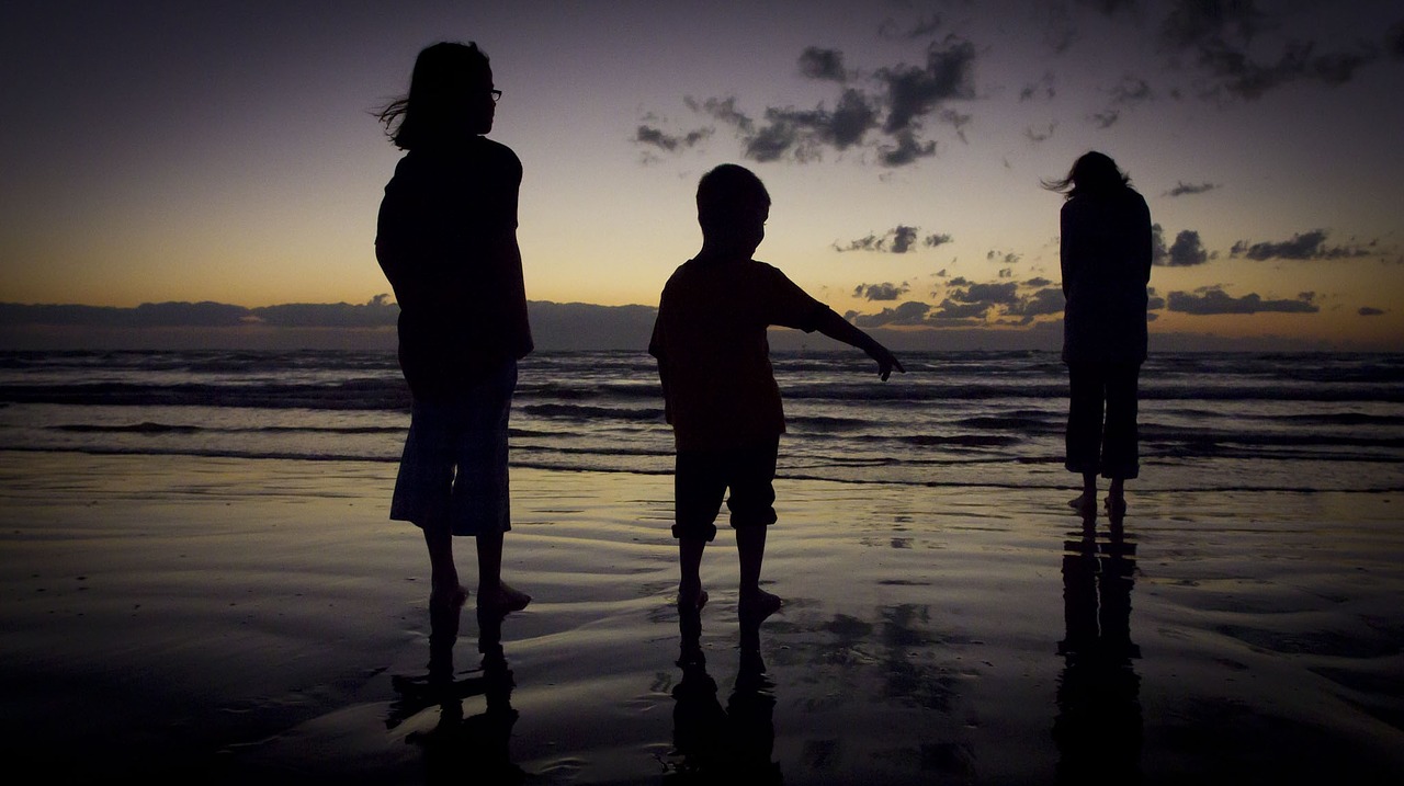 beach sunset twilight free photo