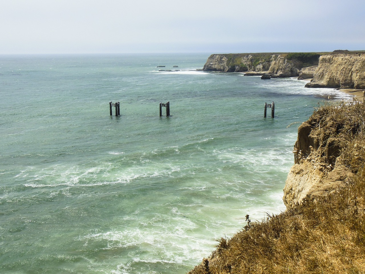 beach cliffs sea free photo