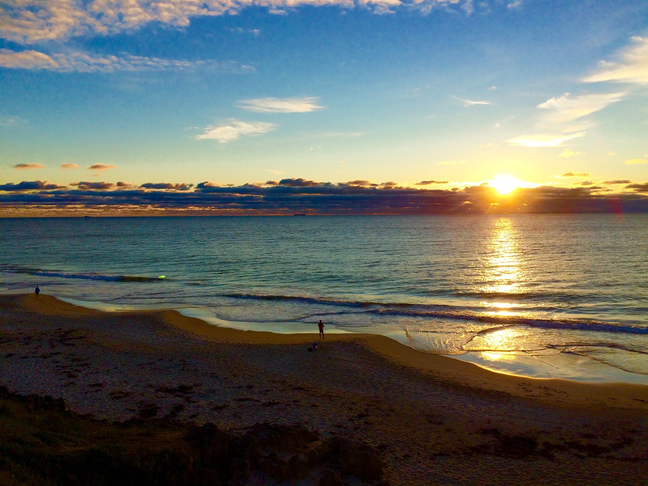 beach sunset sky free photo