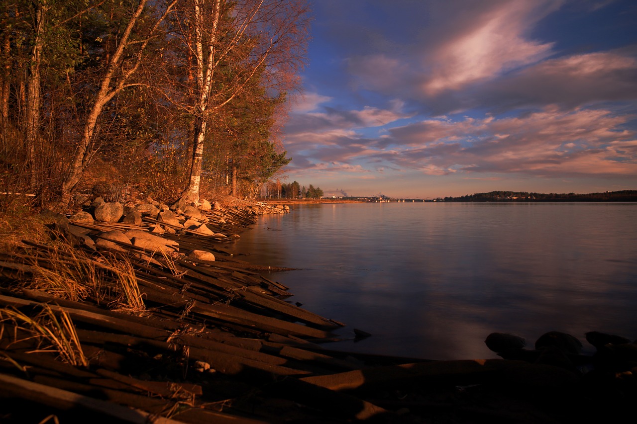 beach sunset evening free photo