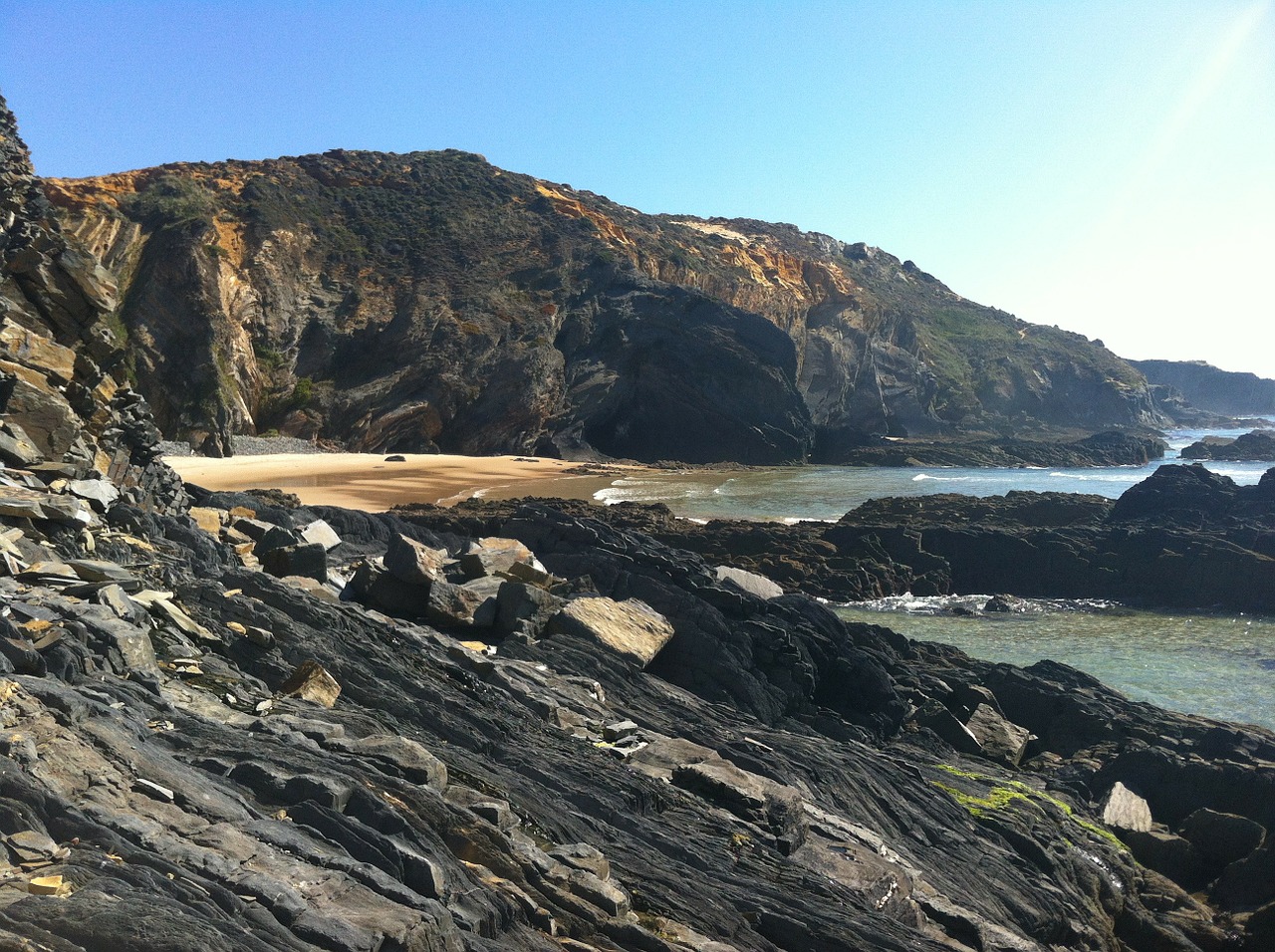 beach portugal holiday free photo