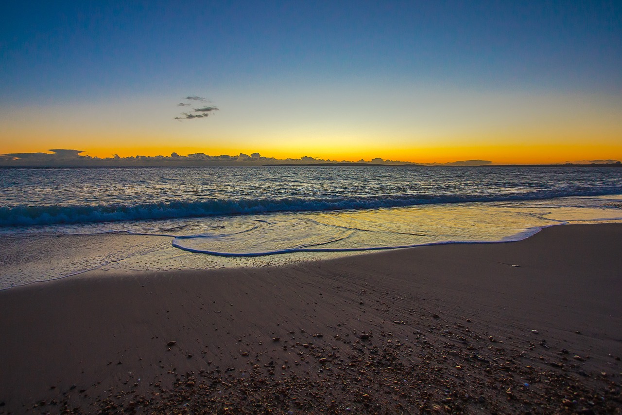 beach sunset england free photo
