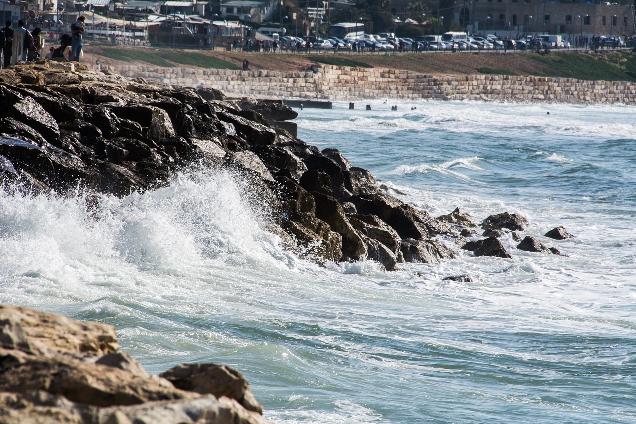 beach wave stones free photo