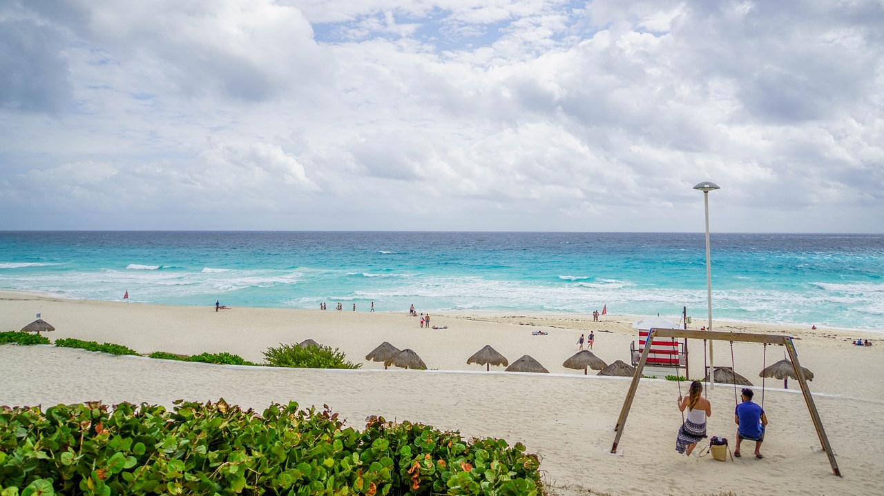 beach cancun mexico free photo
