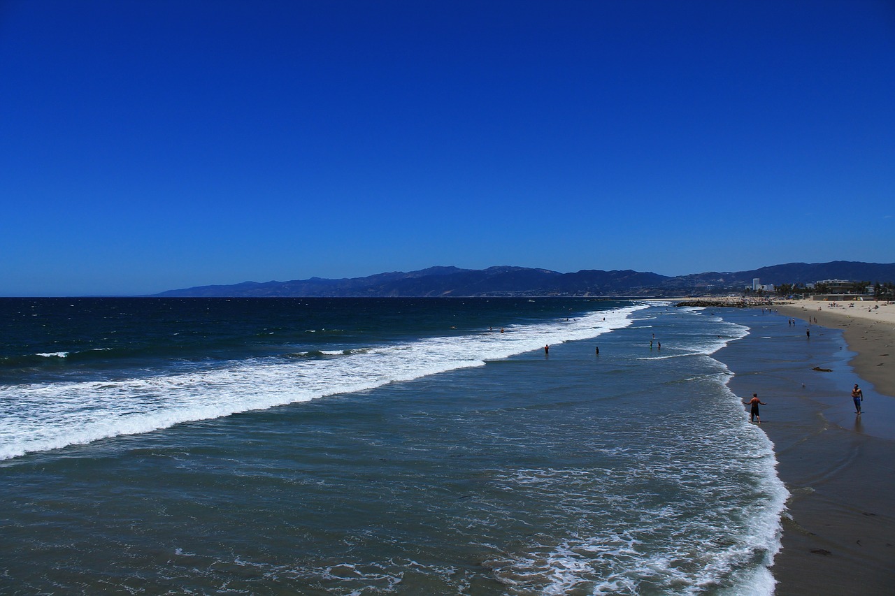 beach santa monica california free photo