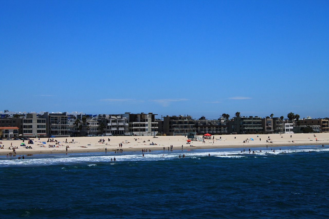 beach santa monica california free photo