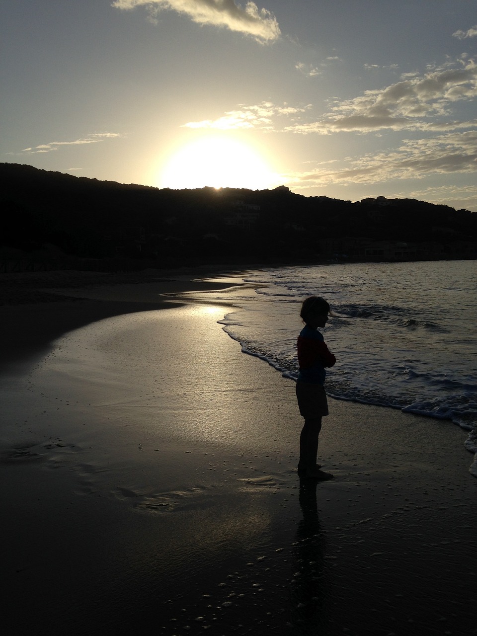 beach against the light summer free photo